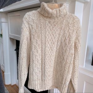 Off-White Thick Knit Chunky Sweater Turtleneck M